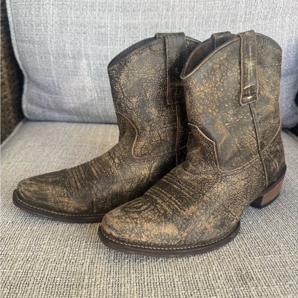 Roper Dusty Distressed Snip Toe Brown Casual Boots Womens Size 8 Good Condition - Picture 4 of 7